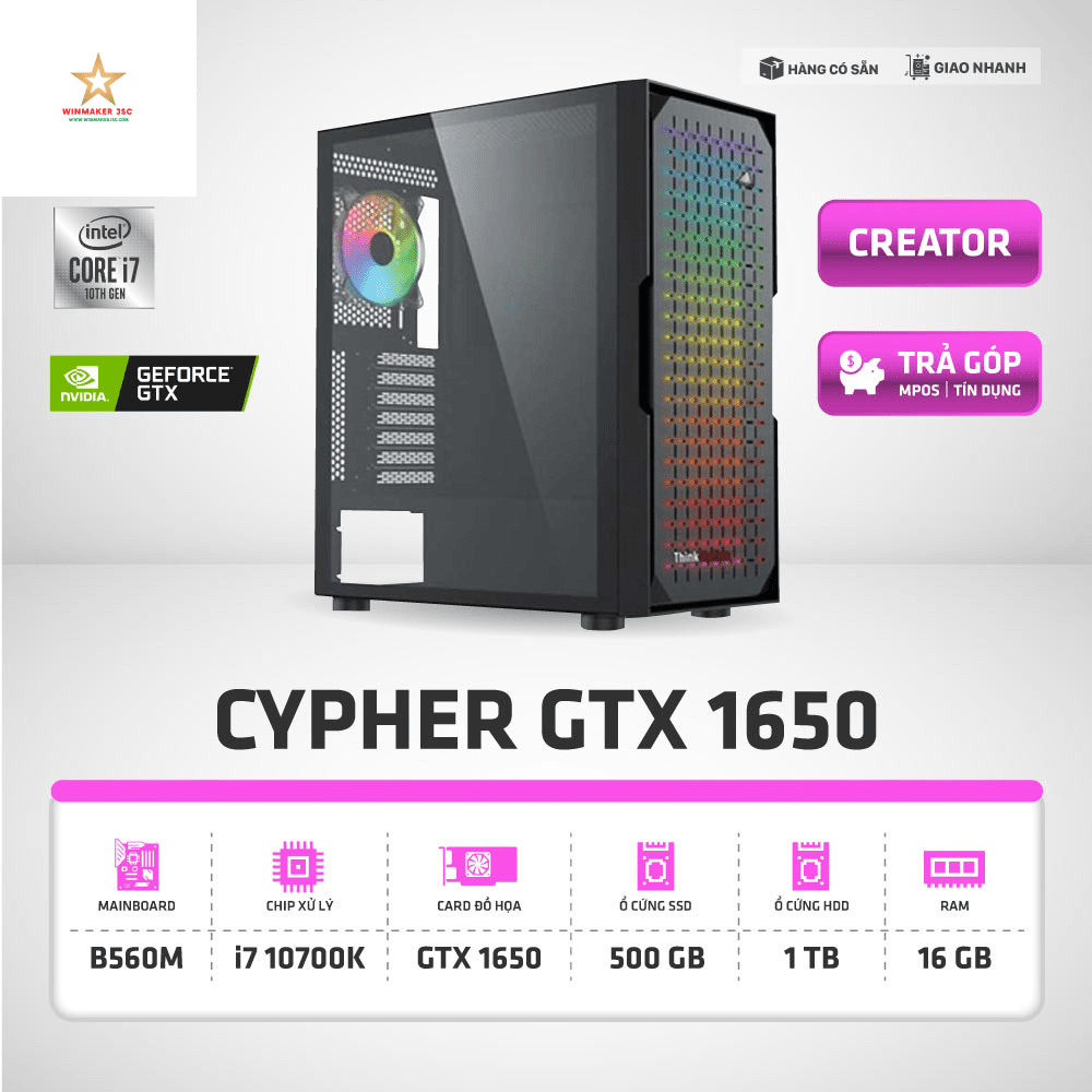 Cấu Hình CREATOR-PC CYPHER GTX 1650